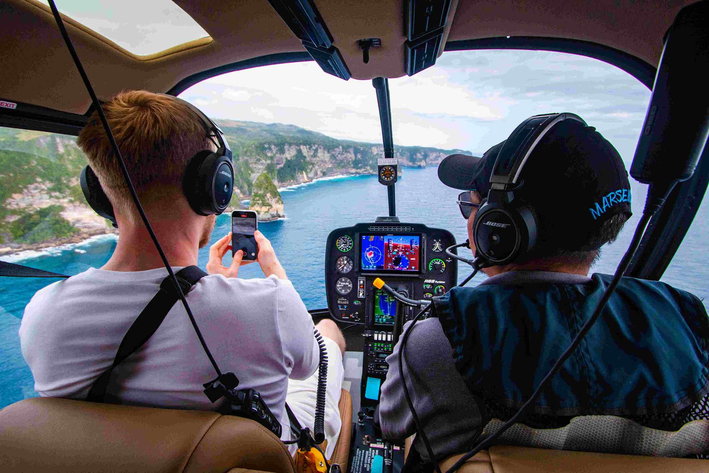 Tour en helicóptero sobre Nusa Penida y la costa sur de Bali