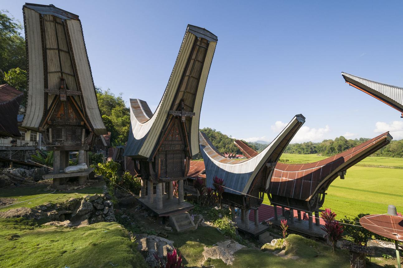 Sulawesi Indonesia Tana Toraja casas tongkonan rituales funerarios cultura