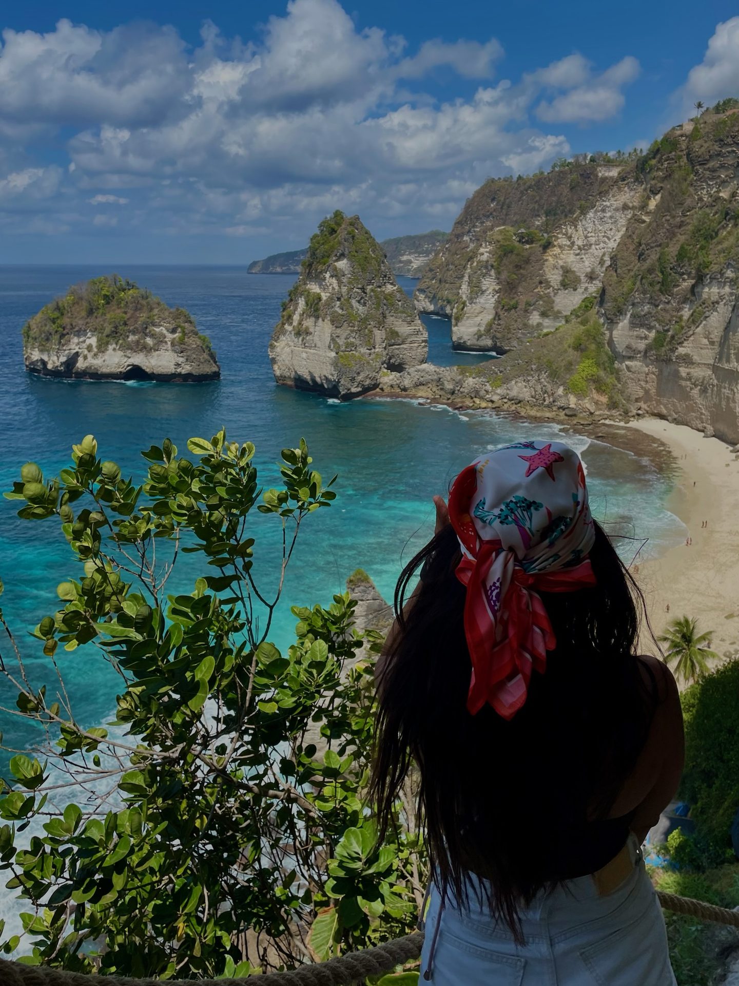 Diamond Beach Nusa Penida vista acantilados mar turquesa
